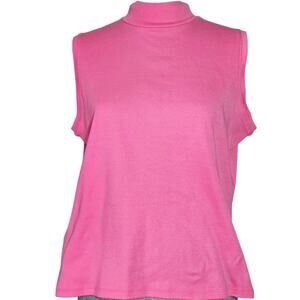 Lands End Pink Cotton Sleeveless Top Size Large New with Tag